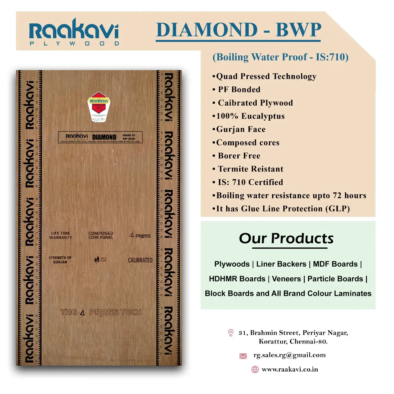 BWP Grade plywood manufacturers in Chennai